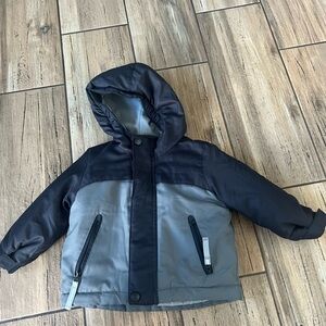 Cat&Jack Black/Grey Winter Hooded Jacket Toddler Size 12M